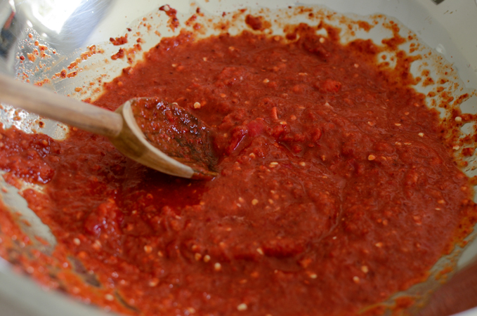 Kimchi filling is made with fresh chili peppers